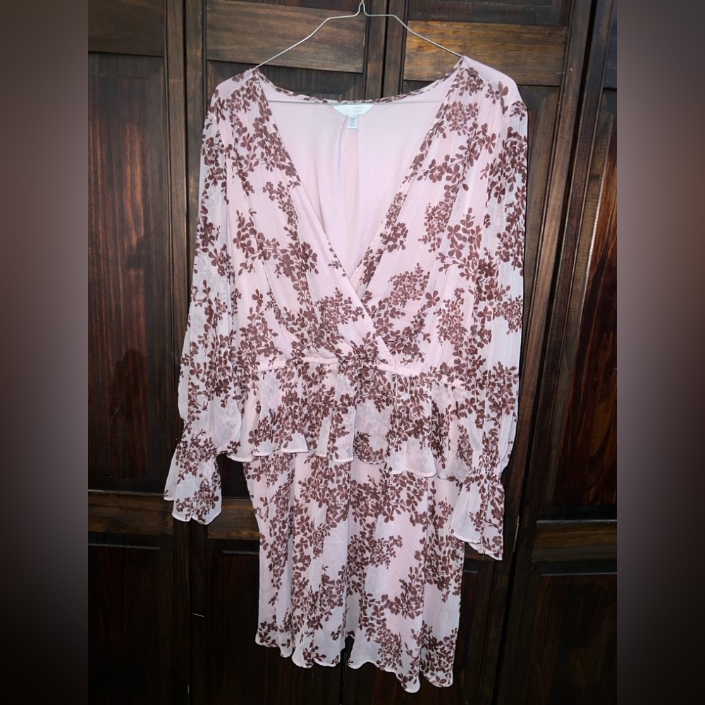 LC Lauren Conrad Mauve‎ and Brown Dress